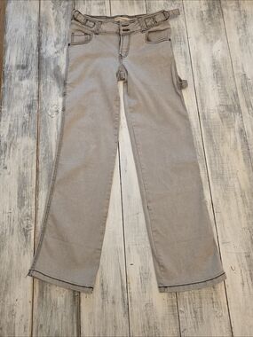 Love Trends Light Gray Straight Leg Carpenter Jeans sz 3